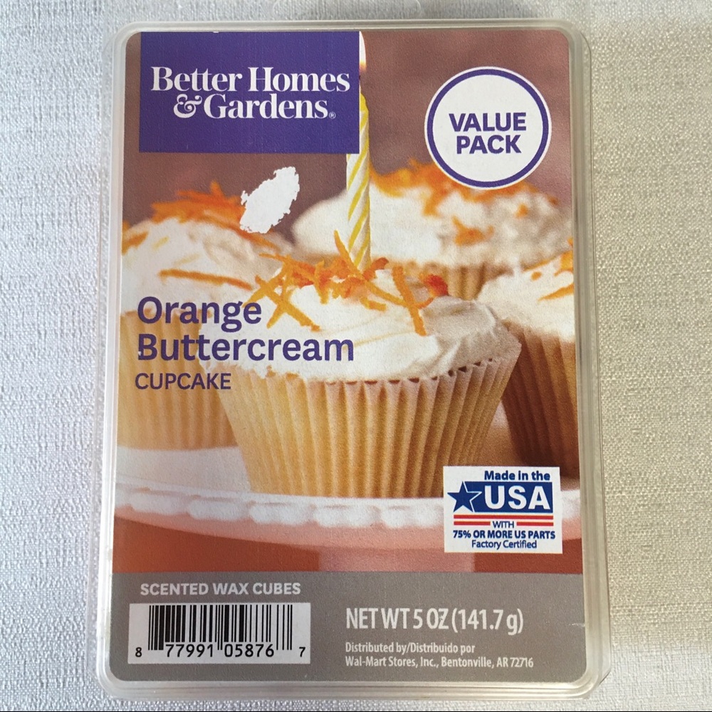 Wax Tarts Better Homes & Gardens Orange Buttercream Cupcake Delicious NIP